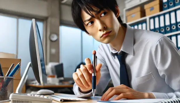 ボールペンのグリップがベタベタする!?その原因とは？