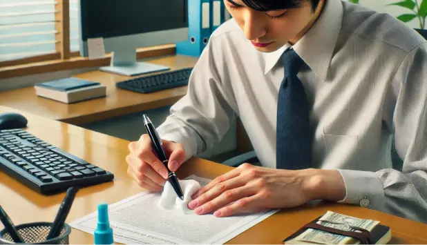 ボールペンのグリップがベタベタするのはなぜ？原因は？