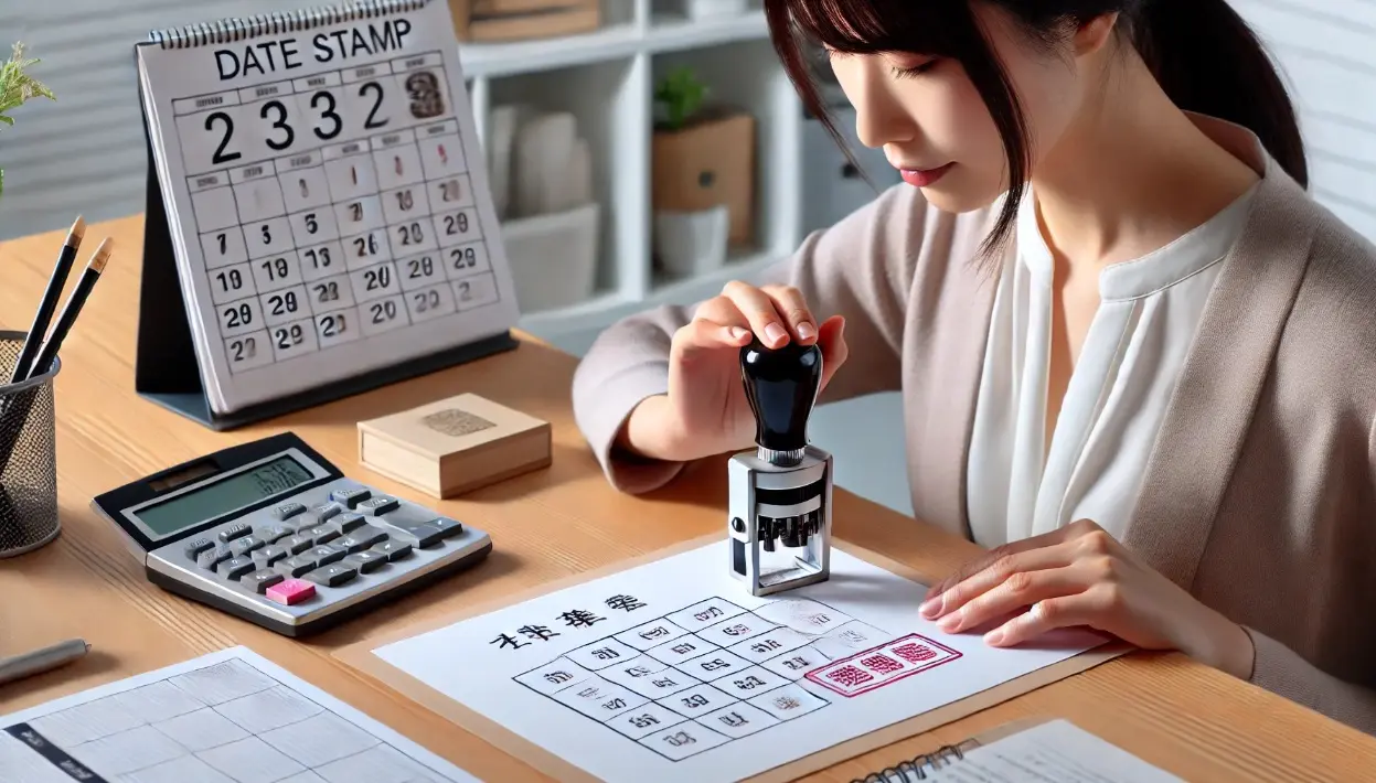 日付印一桁はハイフン？