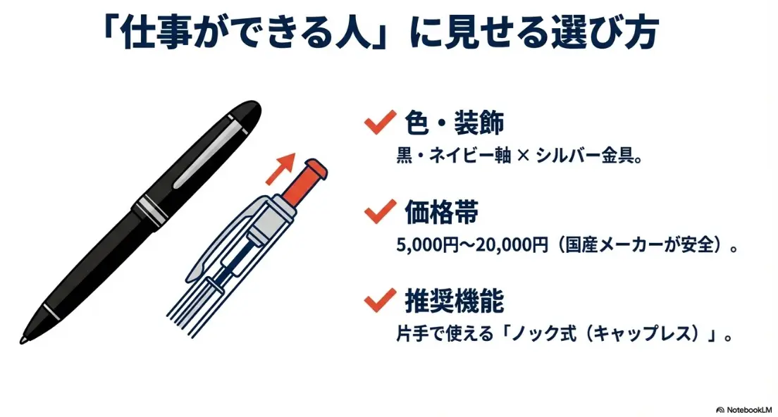 仕事ができる人に見せる万年筆の選び方(色・価格・機能)