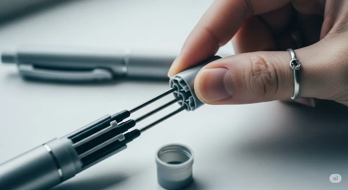 パイロット製の3色ボールペン替え芯の替え方とは?