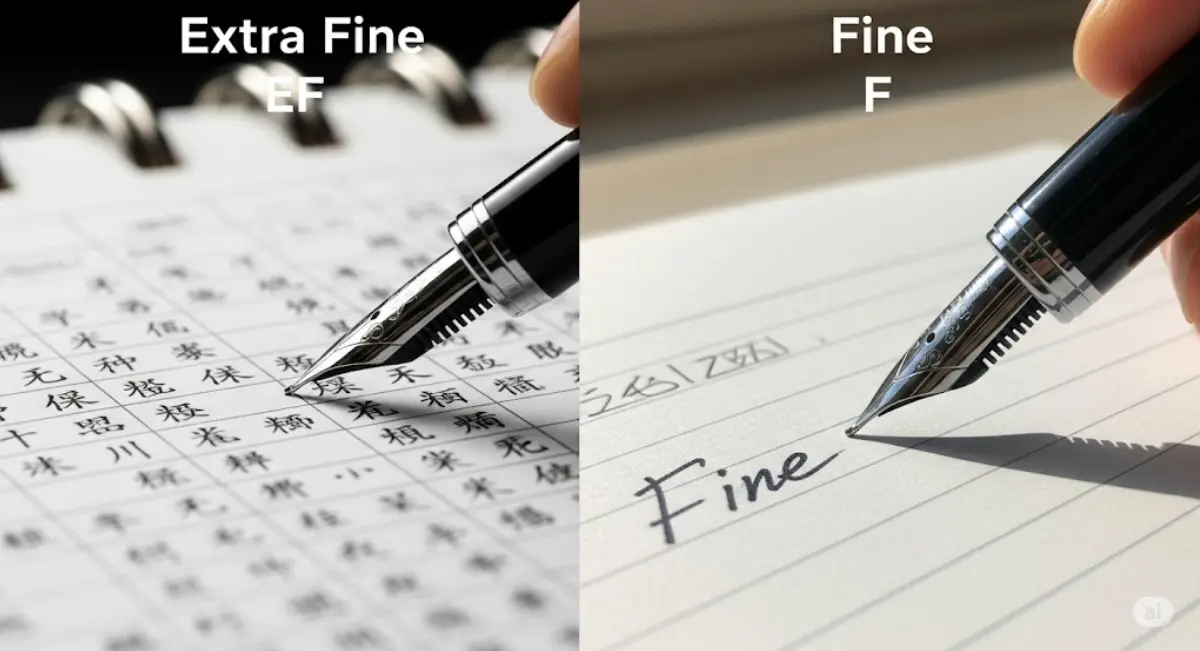 モンブラン万年筆のペン先のEFとFの違いは?