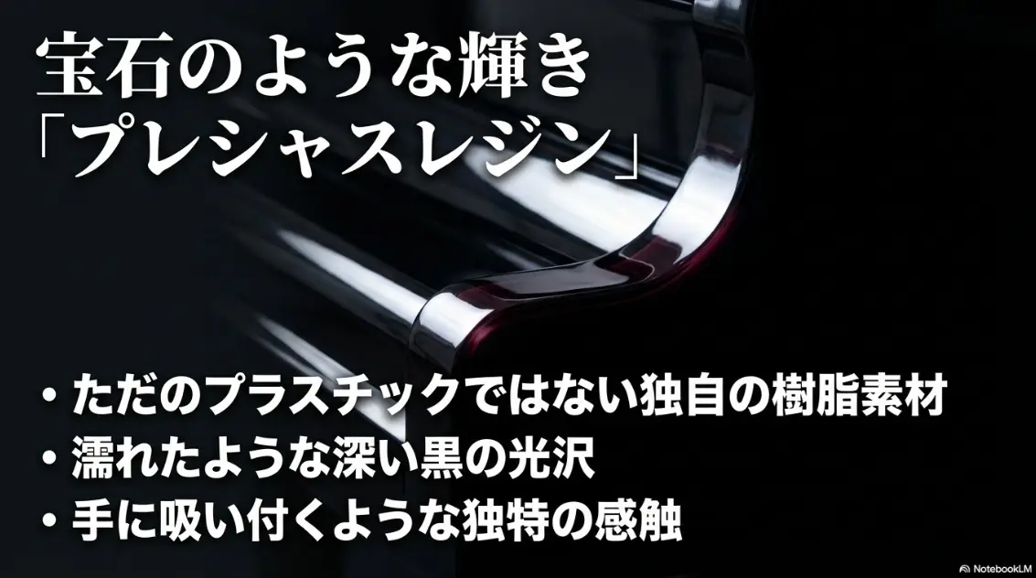 モンブラン独自の樹脂素材プレシャスレジンの特徴と深い光沢