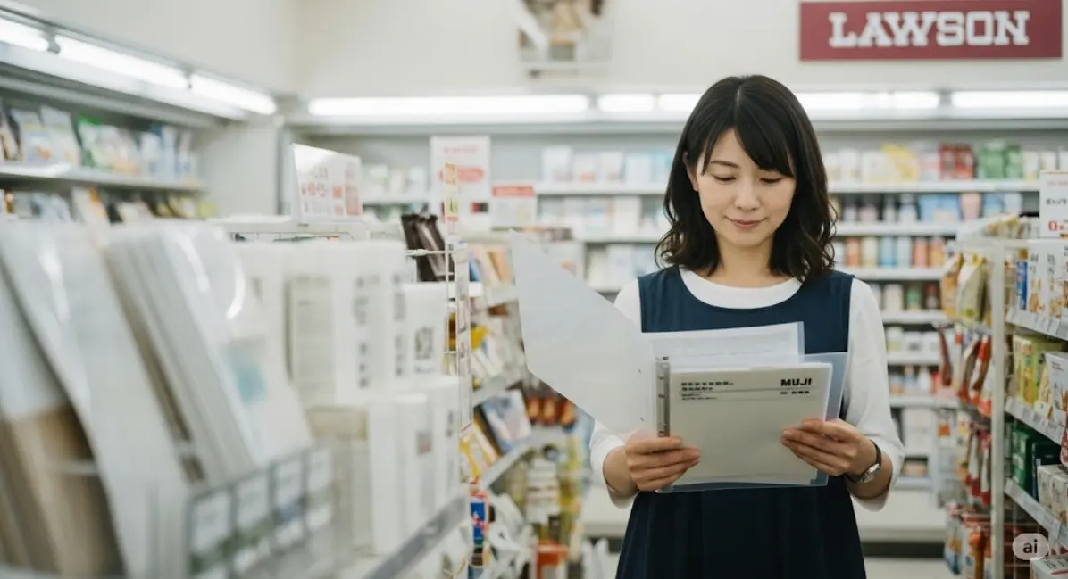 コンビニで無印のバインダーは買える?