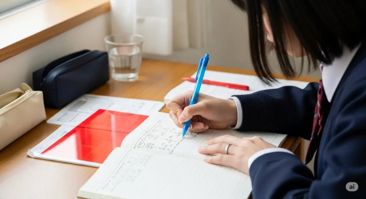 嘘とは言えない?青ペン暗記法の効果的な使い方
