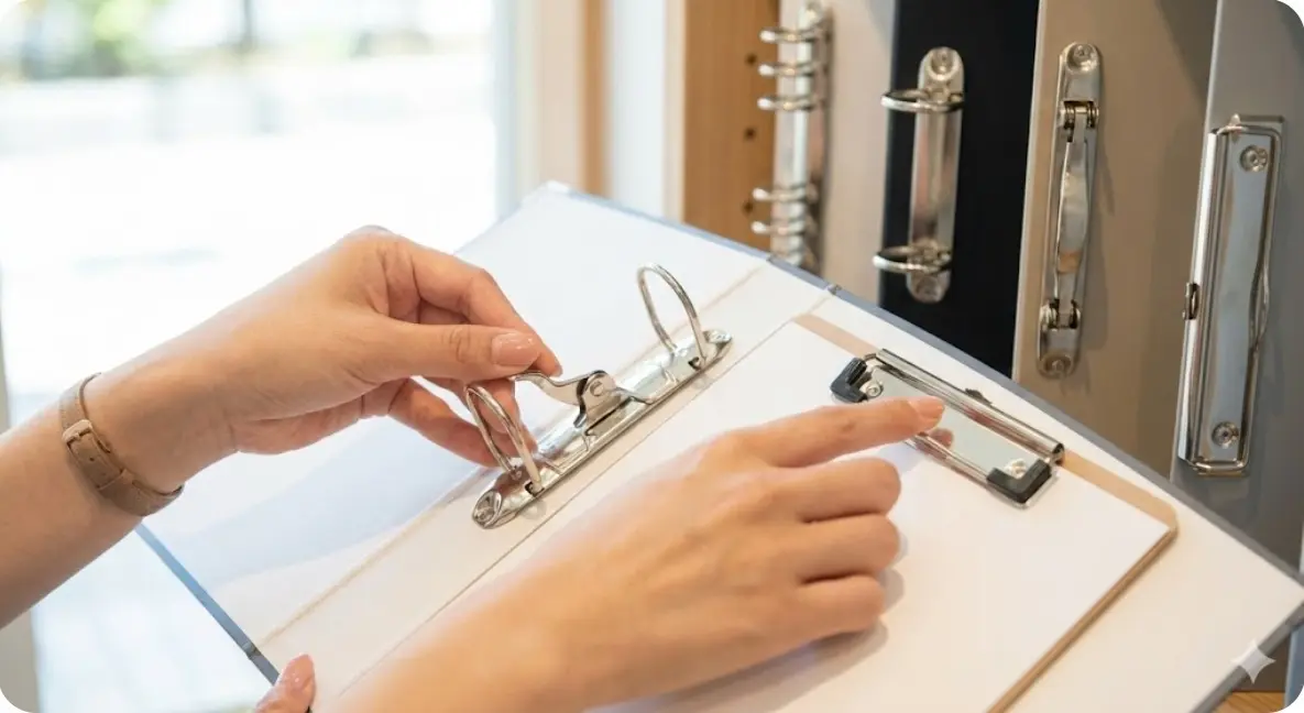 バインダーの挟む部分の名称は？