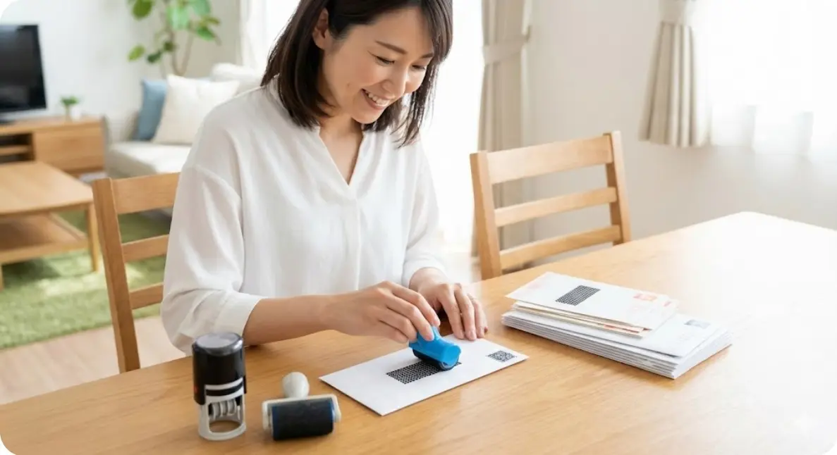 個人情報保護スタンプはローラー式が便利！