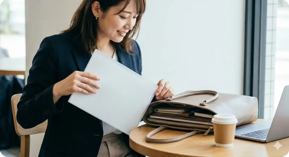 フラットファイルもセリアは薄型で便利