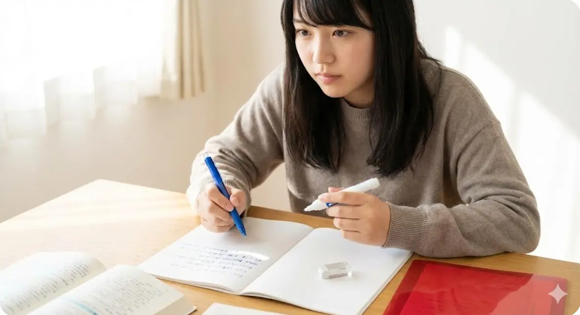 修正ペンで青の暗記ペンは消える?